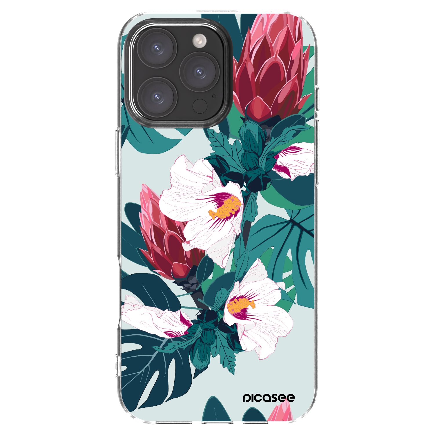 Picasee silikonska prozirna maskica za Apple iPhone 16 Pro Max - Rhododendron