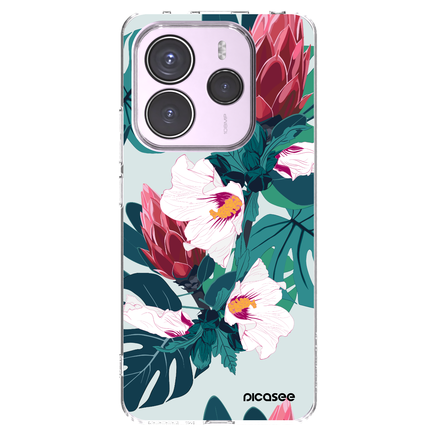 Picasee silikonska prozirna maskica za Xiaomi Redmi Note 14 5G - Rhododendron