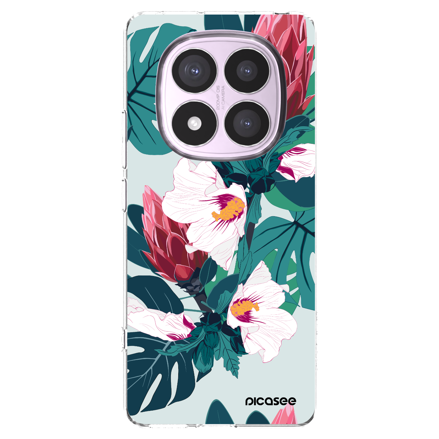 Picasee silikonska prozirna maskica za Xiaomi Redmi Note 14 Pro 4G - Rhododendron