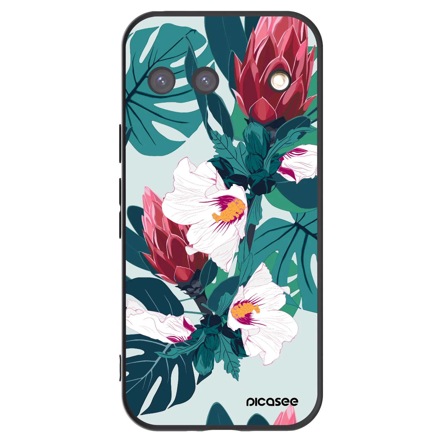 Picasee crna silikonska maskica za Google Pixel 9 - Rhododendron