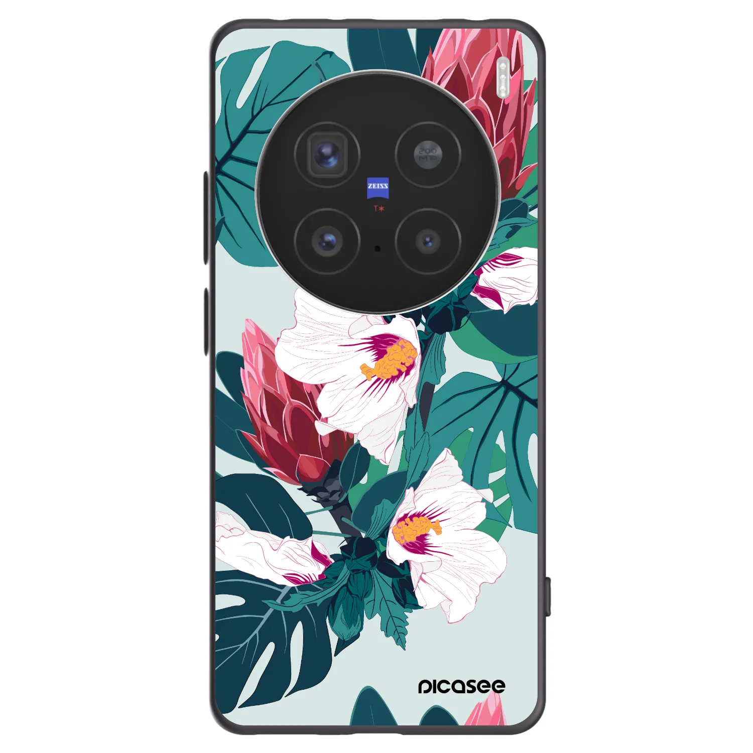 Picasee crna silikonska maskica za Vivo X200 Pro - Rhododendron