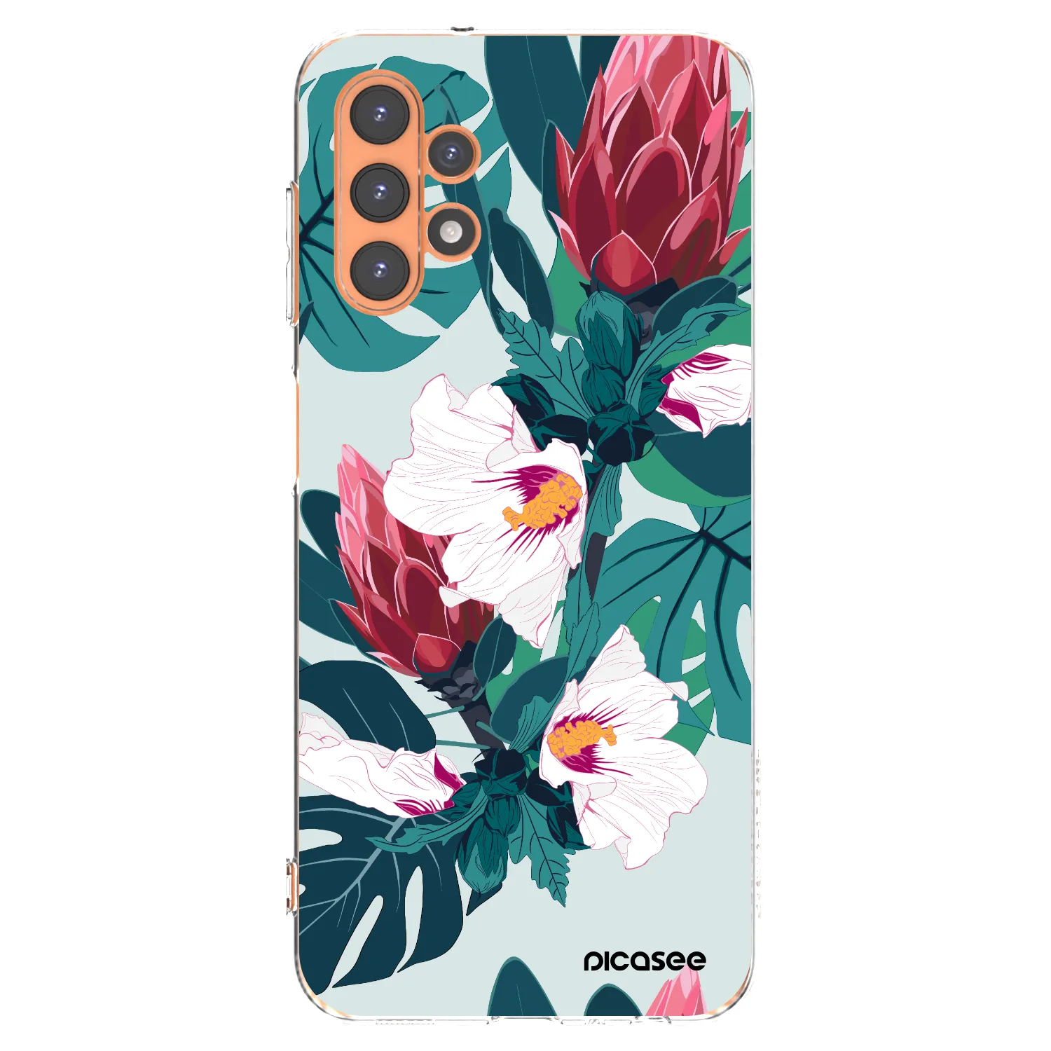 Picasee silikonska prozirna maskica za Samsung Galaxy A13 5G - Rhododendron