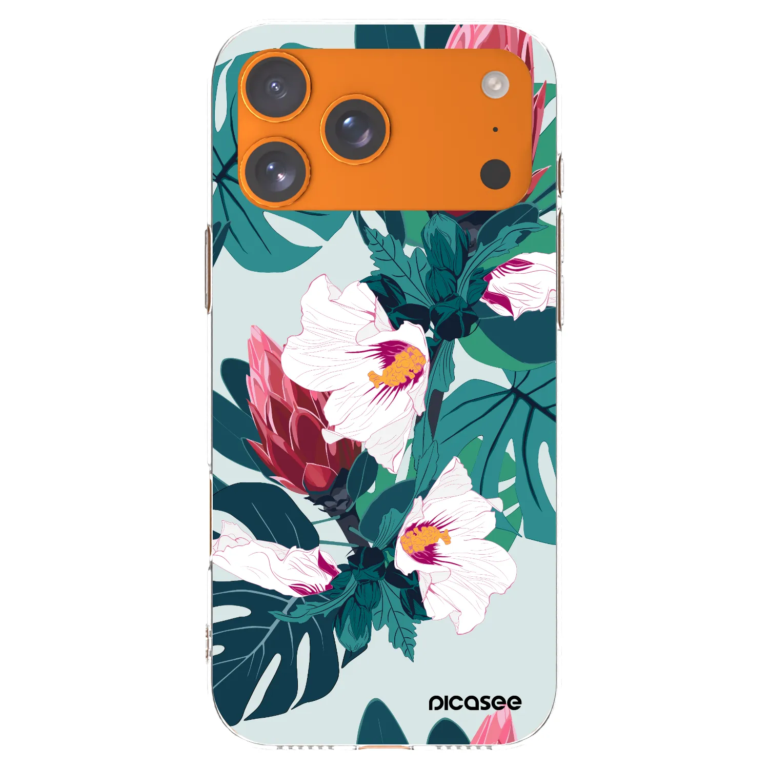 Picasee silikonska prozirna maskica za Apple iPhone 17 Pro Max - Rhododendron
