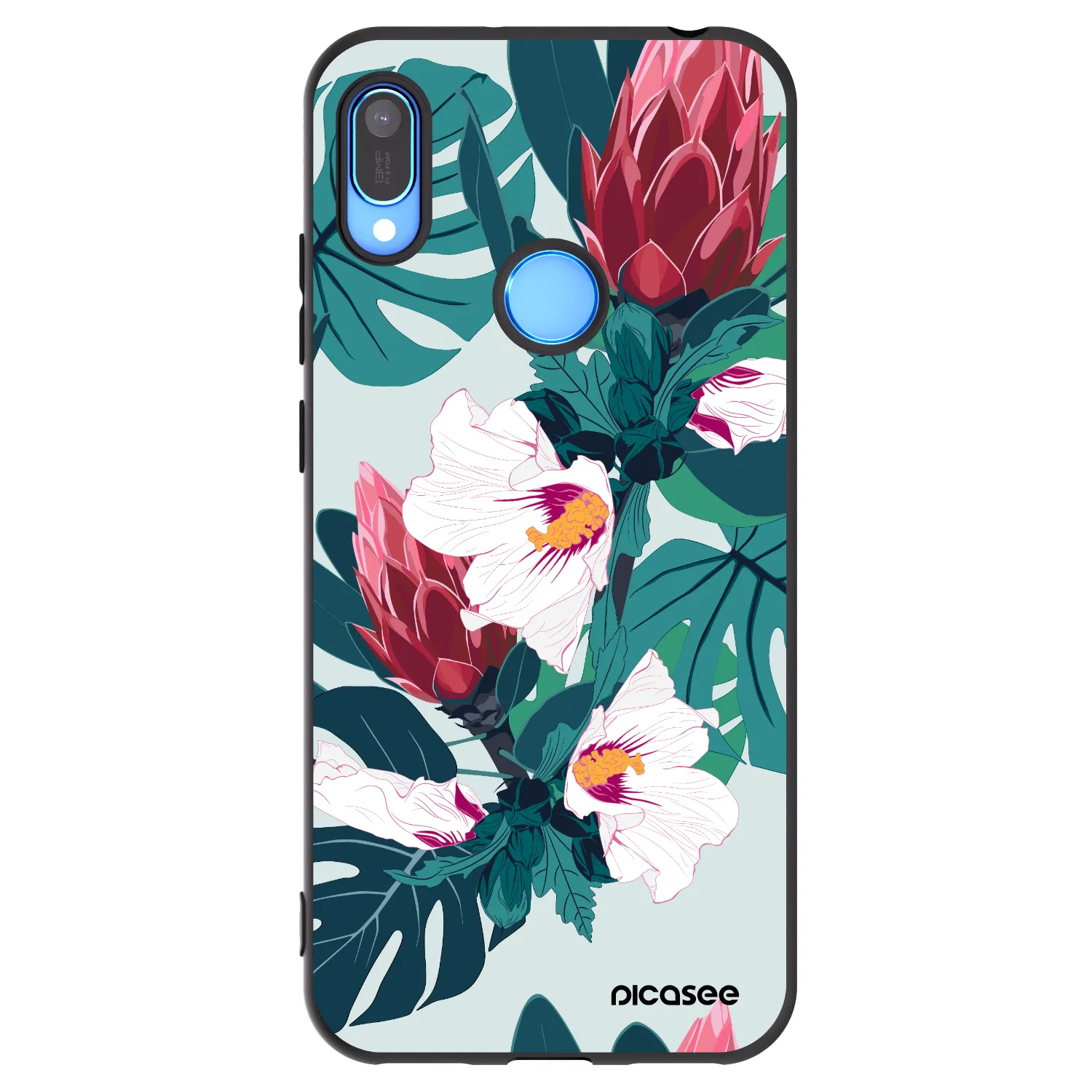 Picasee crna silikonska maskica za Huawei Y6 2019 - Rhododendron