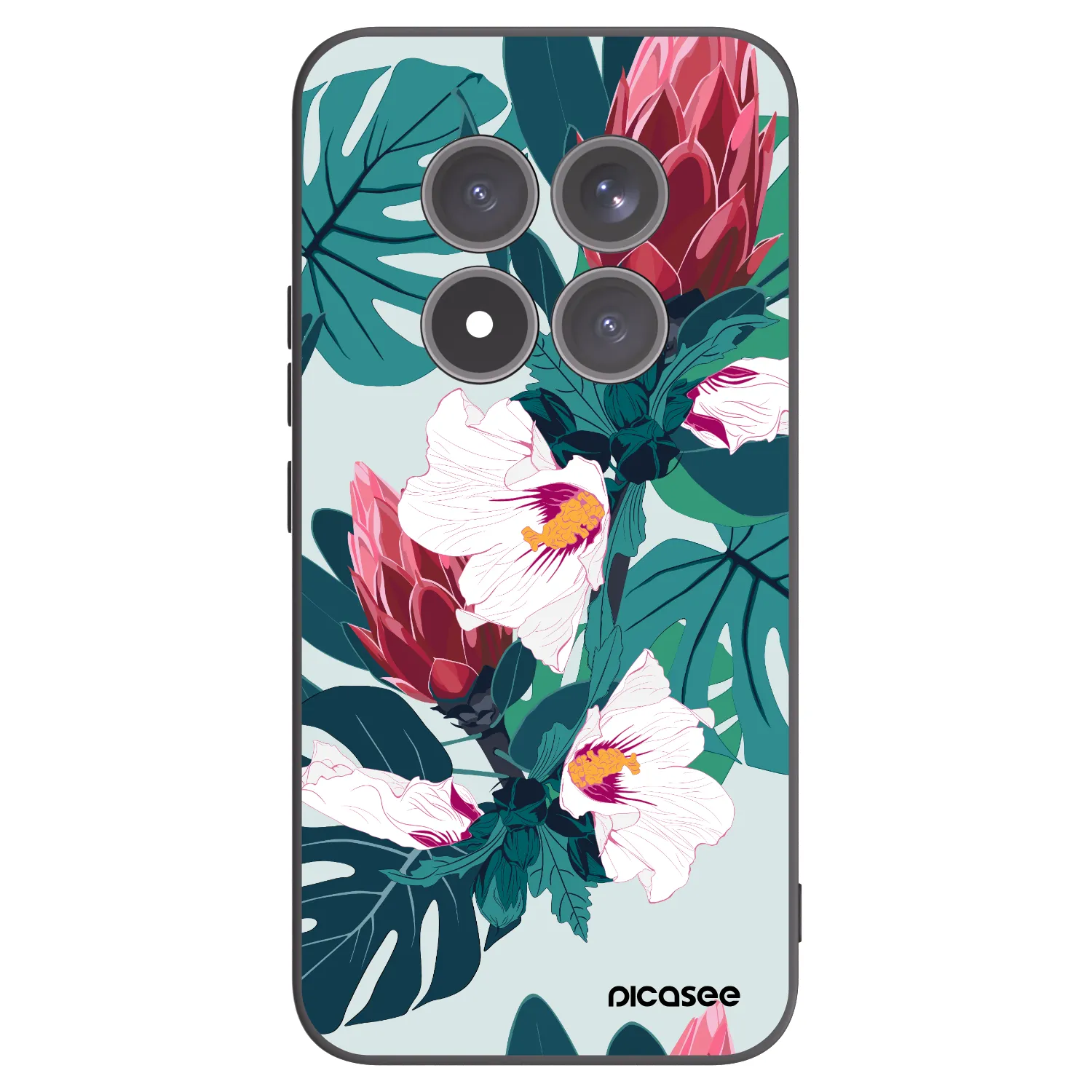 Picasee crna silikonska maskica za Xiaomi Redmi Note 15 Pro+ - Rhododendron
