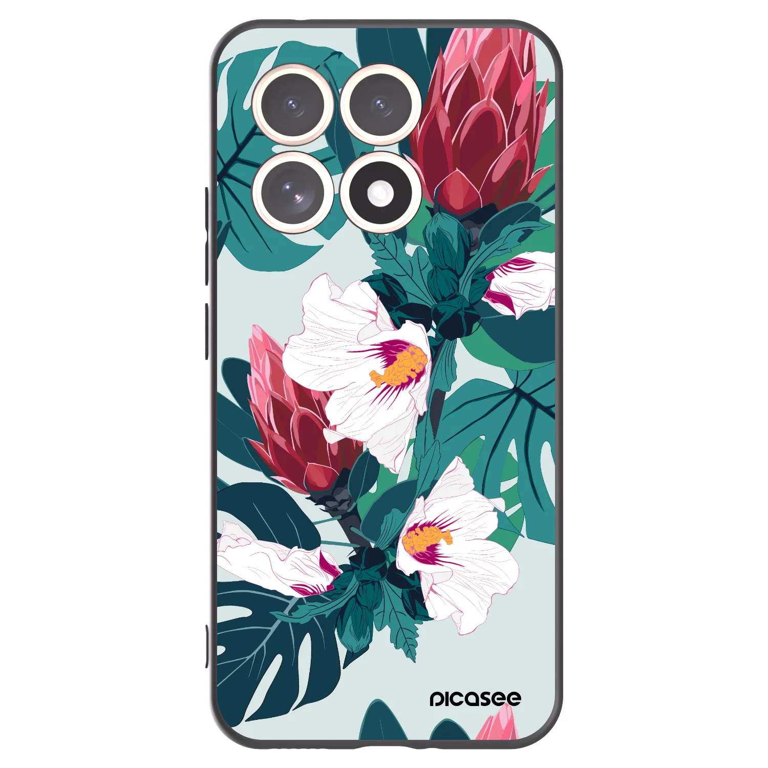 Picasee crna silikonska maskica za Xiaomi 15T - Rhododendron