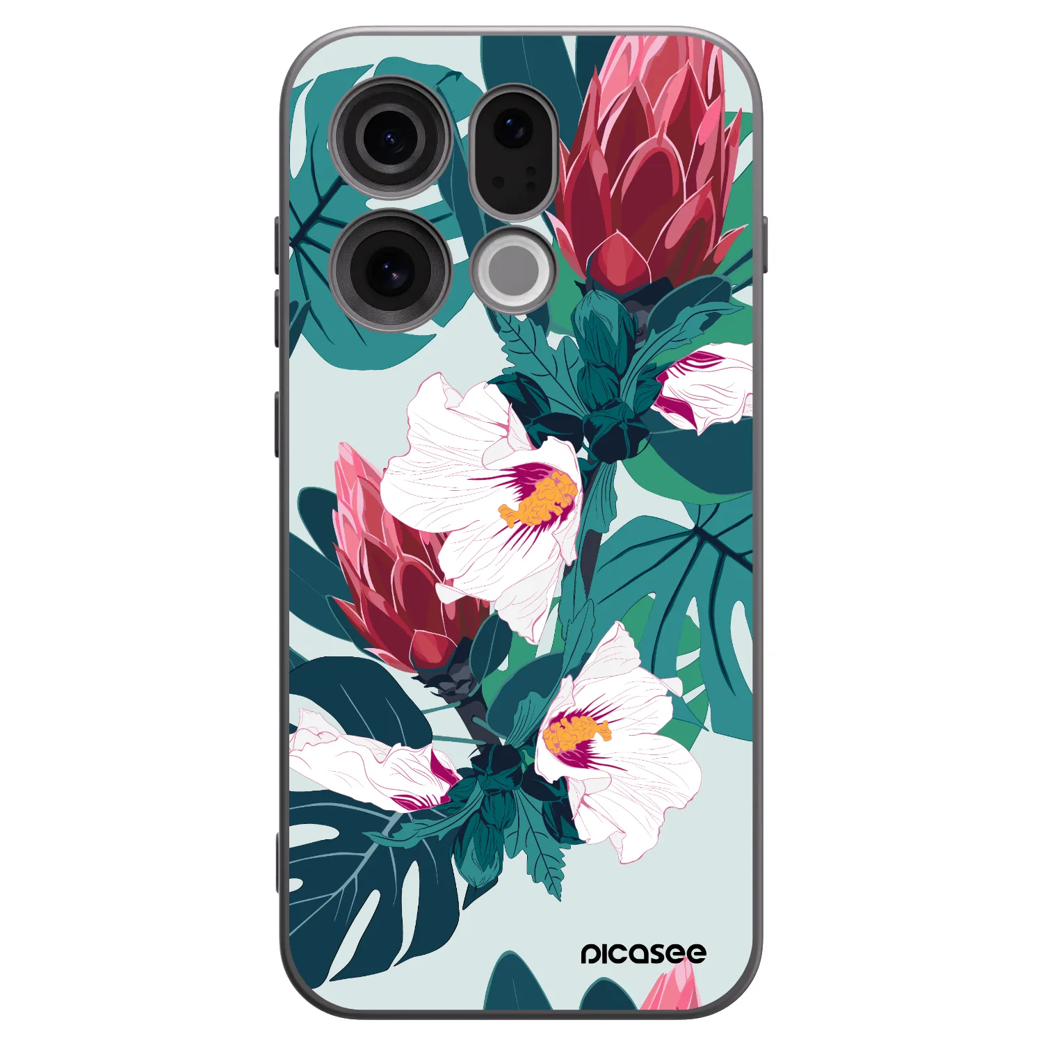 Picasee crna silikonska maskica za OPPO Find X9 - Rhododendron