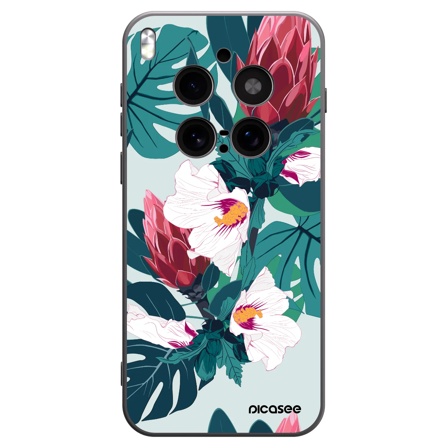 Picasee crna silikonska maskica za Vivo X300 Pro - Rhododendron