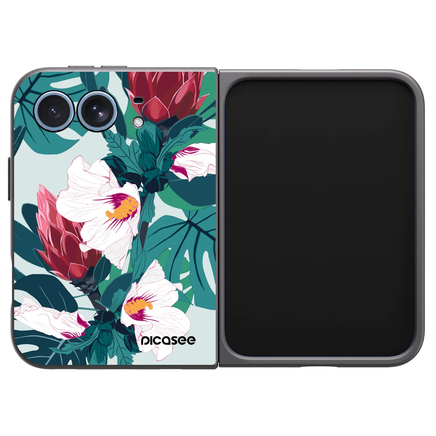 Picasee crna silikonska maskica za Apple iPhone Ultra - Rhododendron