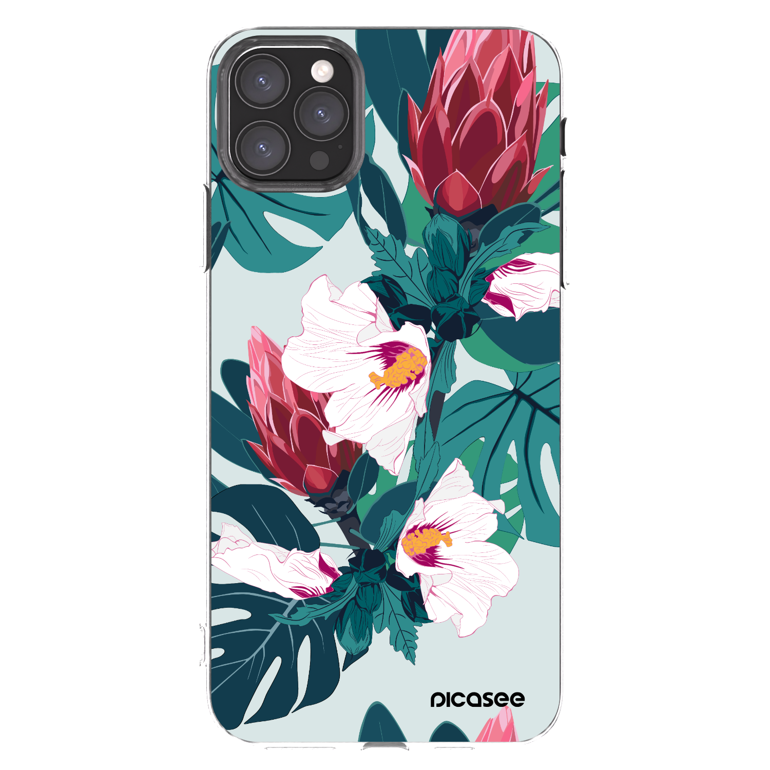Picasee silikonska prozirna maskica za Apple iPhone 11 Pro Max - Rhododendron