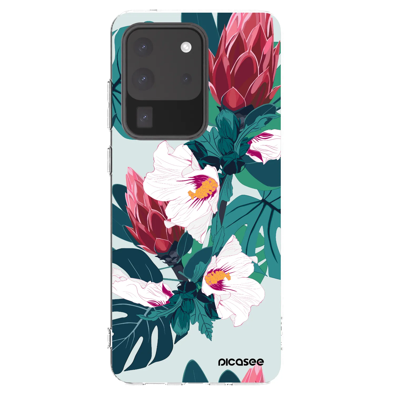 Picasee silikonska prozirna maskica za Samsung Galaxy S20 Ultra 5G G988F - Rhododendron
