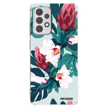 Picasee silikonska prozirna maskica za Samsung Galaxy A52 5G A525F - Rhododendron