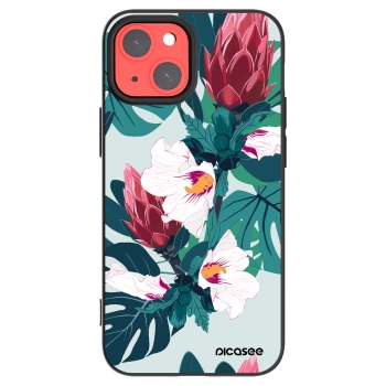 Picasee crna silikonska maskica za Apple iPhone 13 mini - Rhododendron