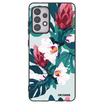 Picasee crna silikonska maskica za Samsung Galaxy A52s 5G A528B - Rhododendron
