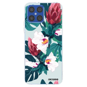 Picasee silikonska prozirna maskica za Honor X8 4G - Rhododendron