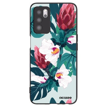 Picasee crna silikonska maskica za OPPO A16s - Rhododendron