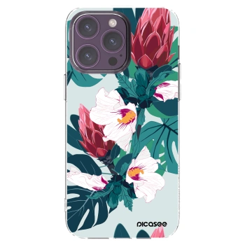 Picasee silikonska prozirna maskica za Apple iPhone 14 Pro Max - Rhododendron