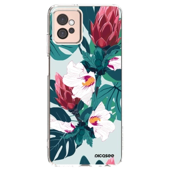 Picasee silikonska prozirna maskica za Motorola Moto G32 - Rhododendron