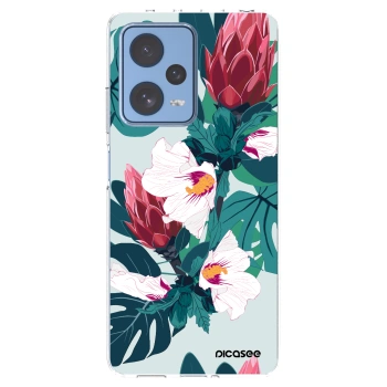 Picasee silikonska prozirna maskica za Xiaomi Redmi Note 12 Pro 5G - Rhododendron