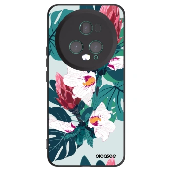 Picasee crna silikonska maskica za Honor Magic5 Pro - Rhododendron