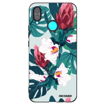 Picasee crna silikonska maskica za Huawei Nova 3 - Rhododendron