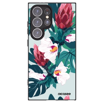 Picasee crna silikonska maskica za Samsung Galaxy S24 Ultra S928B 5G - Rhododendron