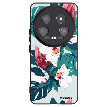 Picasee crna silikonska maskica za Xiaomi 14 Ultra - Rhododendron