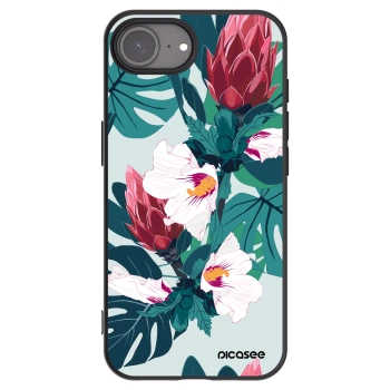 Picasee crna silikonska maskica za Apple iPhone 16e - Rhododendron