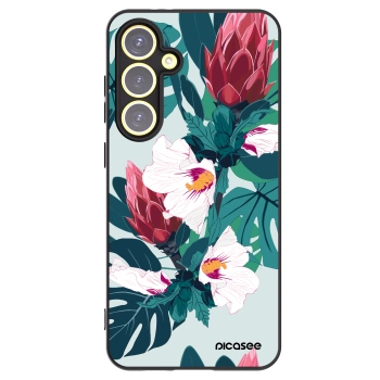 Picasee crna silikonska maskica za Samsung Galaxy S24 FE S721B - Rhododendron