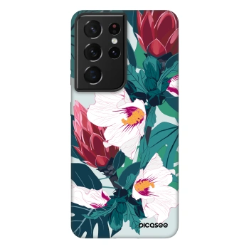 Picasee Fashion Case za Samsung Galaxy S21 Ultra 5G G998B - Rhododendron