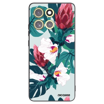 Picasee crna silikonska maskica za Motorola Moto G86 5G - Rhododendron