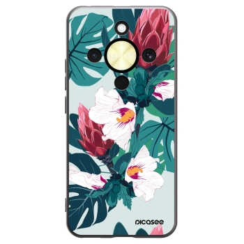 Picasee crna silikonska maskica za Honor Magic8 Lite 5G - Rhododendron