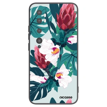 Picasee crna silikonska maskica za Xiaomi Mi Note 10 (Pro) - Rhododendron