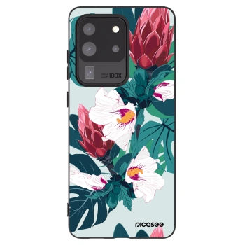 Picasee crna silikonska maskica za Samsung Galaxy S20 Ultra 5G G988F - Rhododendron