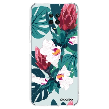 Picasee silikonska prozirna maskica za Xiaomi Redmi Note 9S - Rhododendron