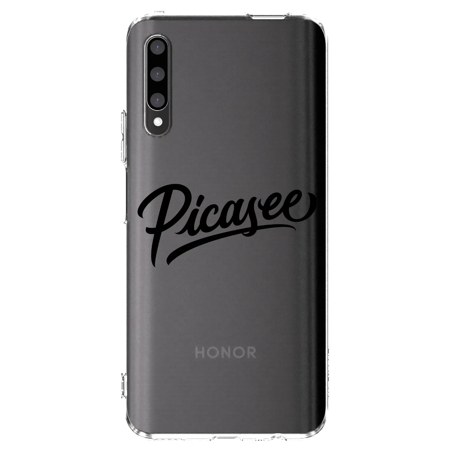 Picasee silikonska prozirna maskica za Honor 9X Pro - Picasee - old logo - black
