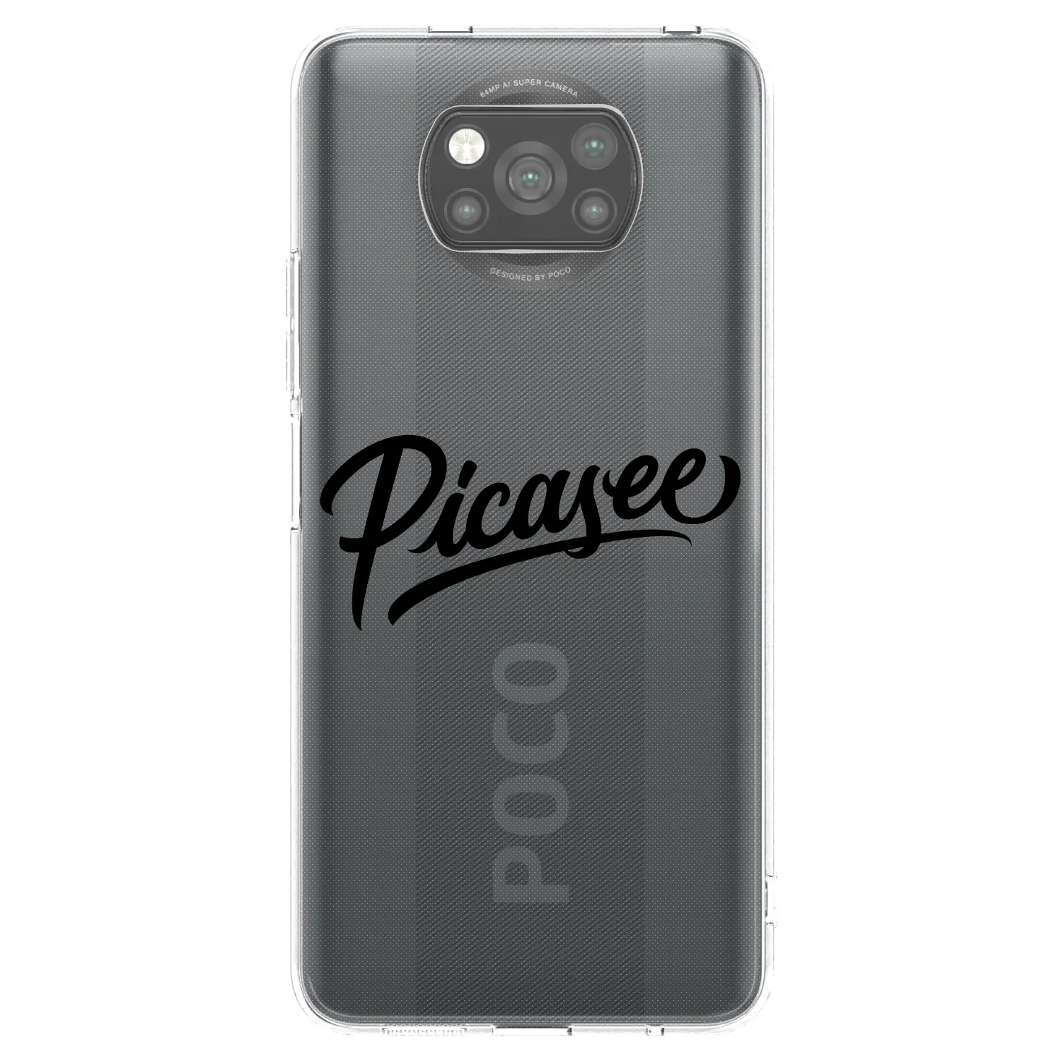 Picasee crna silikonska maskica za Xiaomi Poco X3 - Picasee - old logo - black