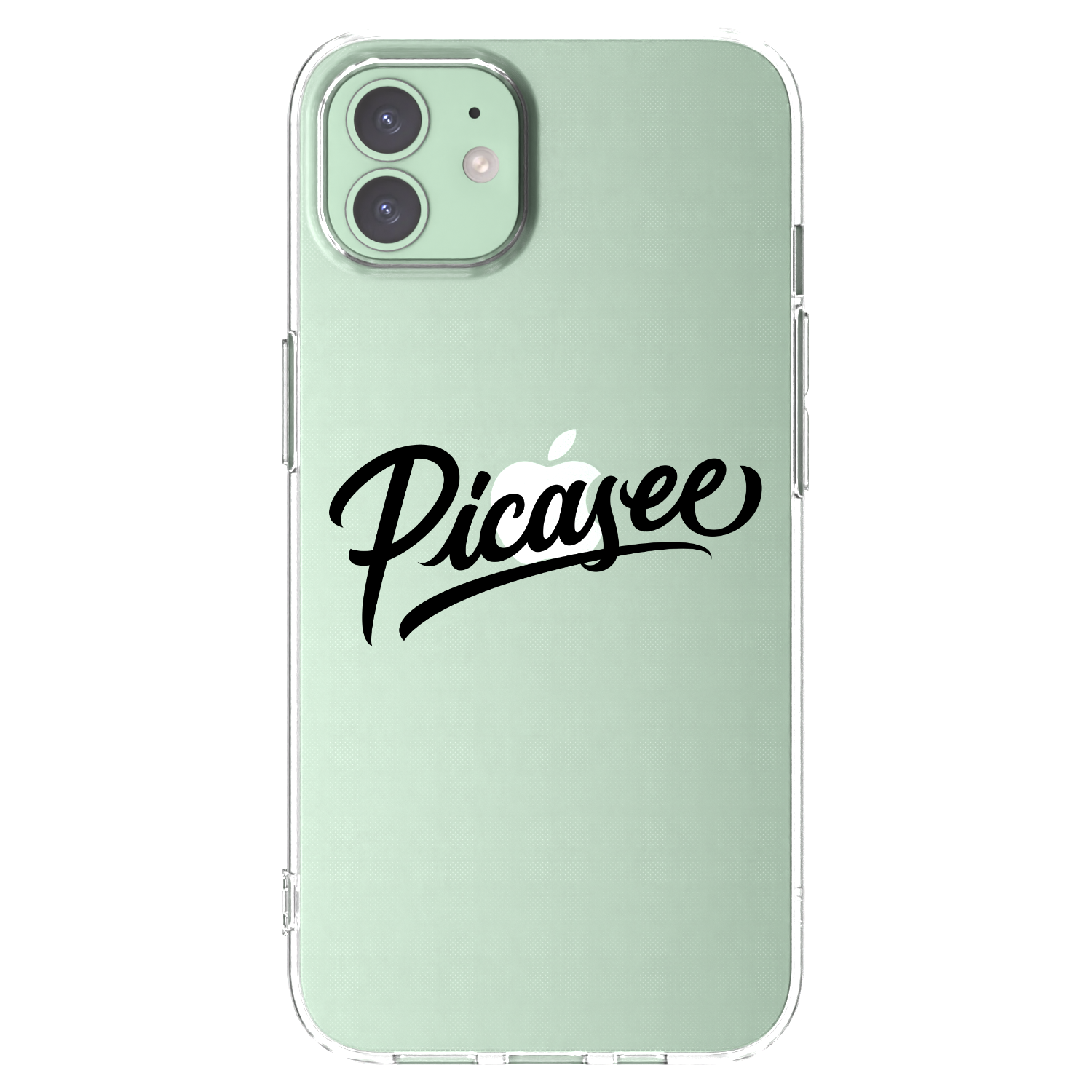 Picasee silikonska prozirna maskica za Apple iPhone 12 - Picasee - old logo - black