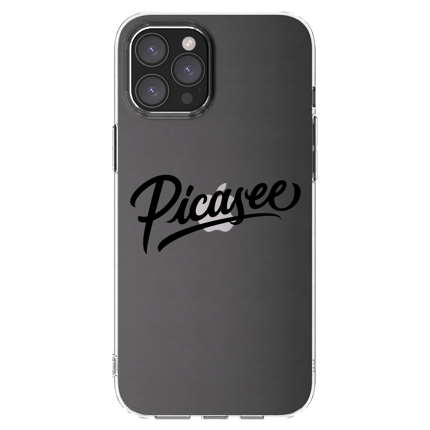 Picasee silikonska prozirna maskica za Apple iPhone 12 Pro Max - Picasee - old logo - black