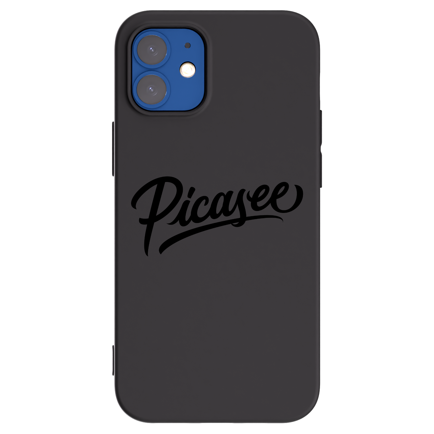 Picasee crna silikonska maskica za Apple iPhone 12 mini - Picasee - old logo - black