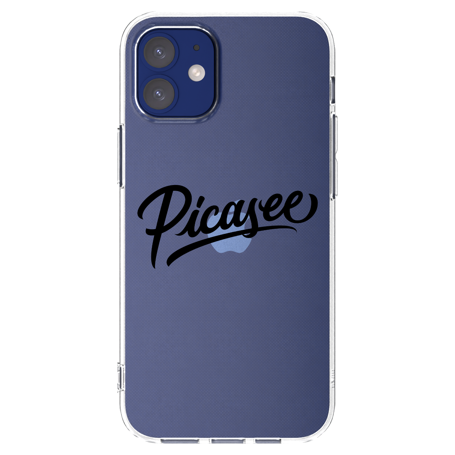 Picasee silikonska prozirna maskica za Apple iPhone 12 mini - Picasee - old logo - black