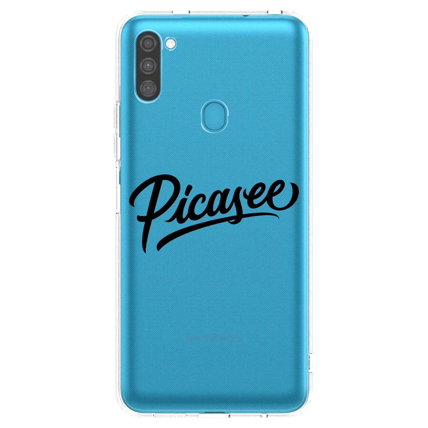 Picasee silikonska prozirna maskica za Samsung Galaxy M11 - Picasee - old logo - black