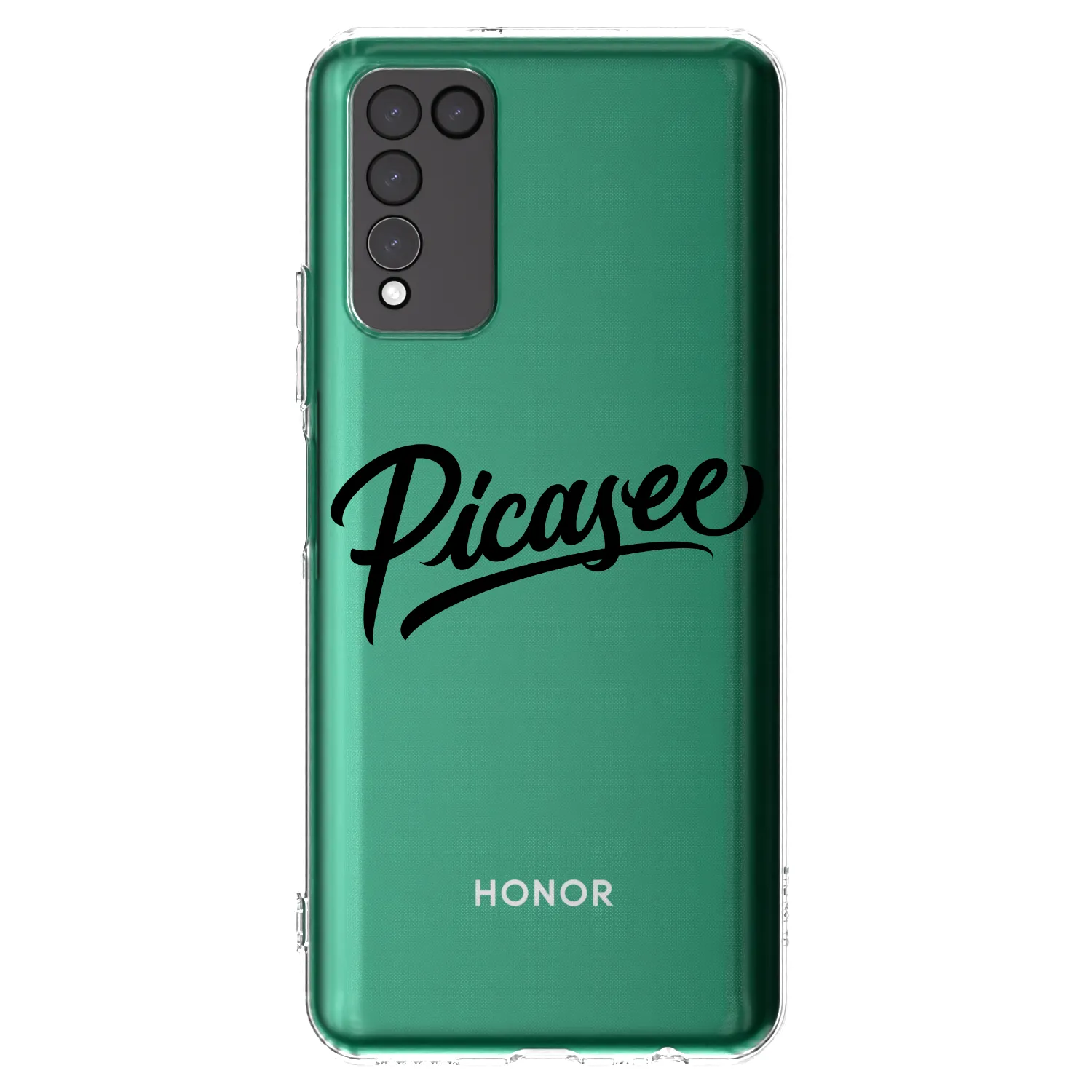Picasee silikonska prozirna maskica za Honor 10X Lite - Picasee - old logo - black
