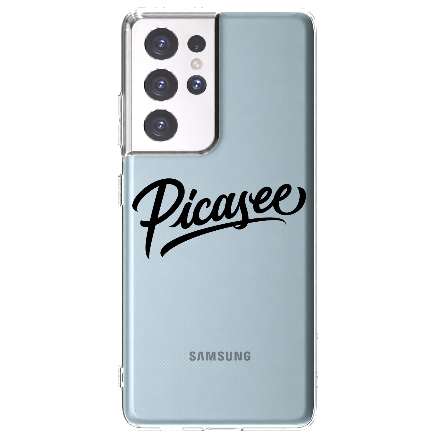 Picasee silikonska prozirna maskica za Samsung Galaxy S21 Ultra 5G G998B - Picasee - old logo - black