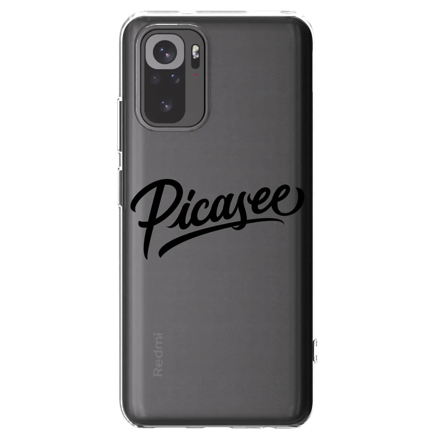Picasee silikonska prozirna maskica za Xiaomi Redmi Note 10 - Picasee - old logo - black