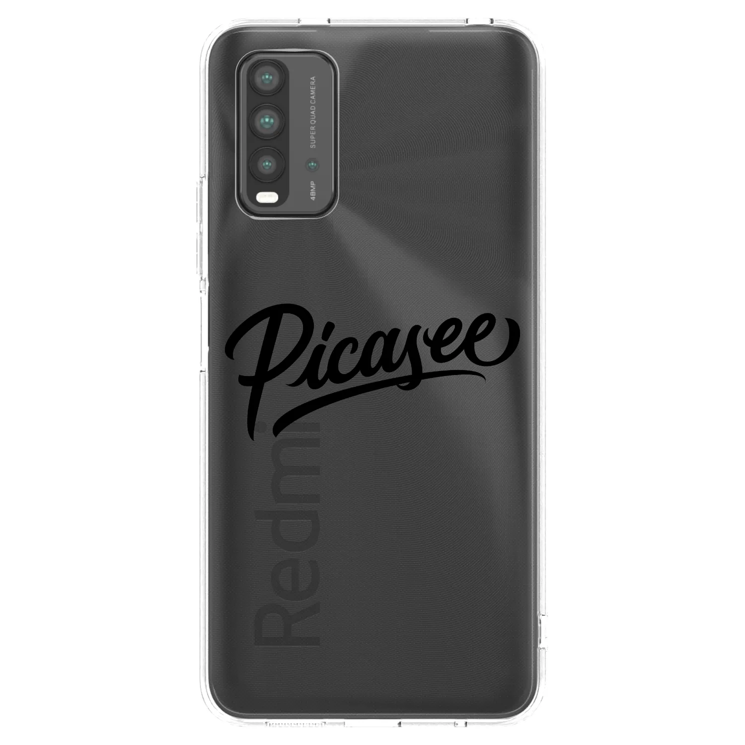 Picasee silikonska prozirna maskica za Xiaomi Redmi 9T - Picasee - old logo - black