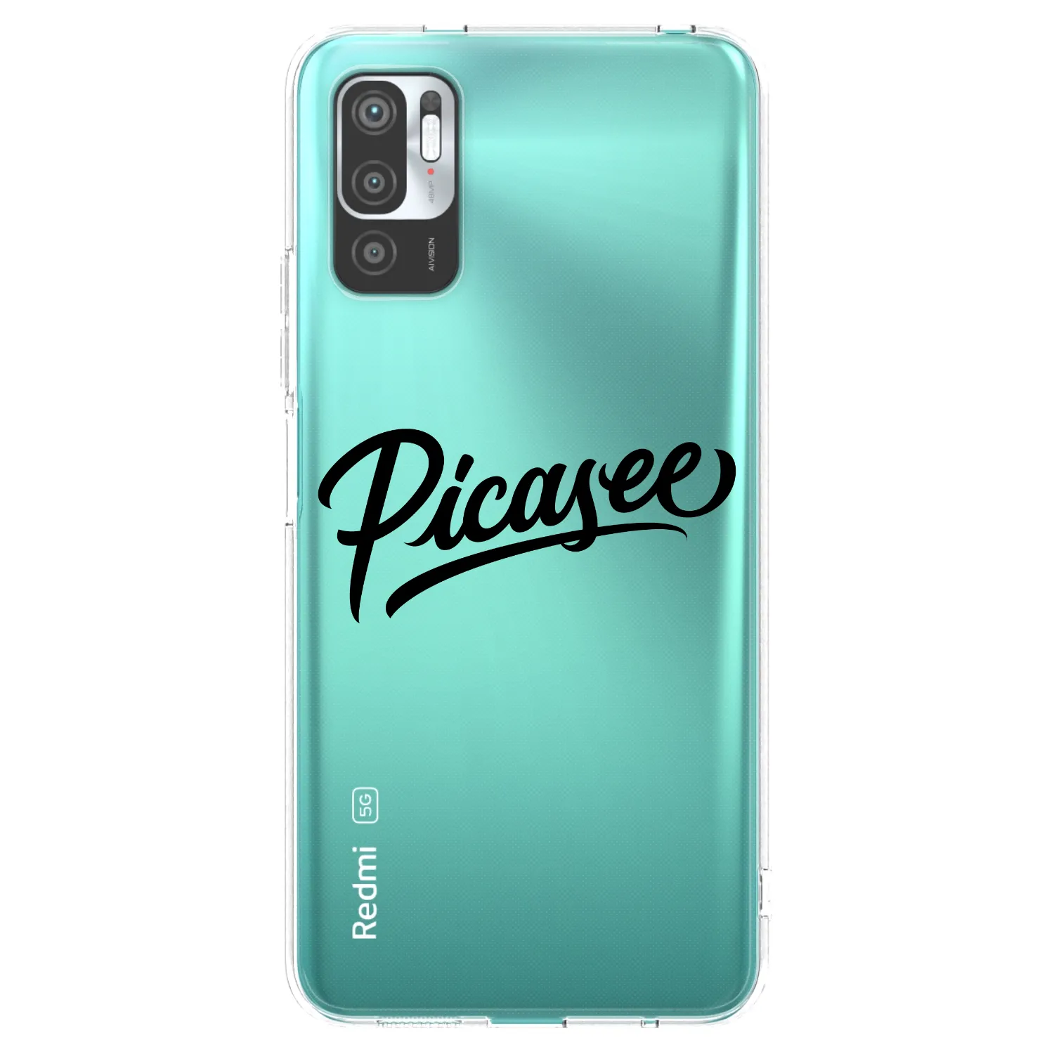 Picasee silikonska prozirna maskica za Xiaomi Redmi Note 10 5G - Picasee - old logo - black