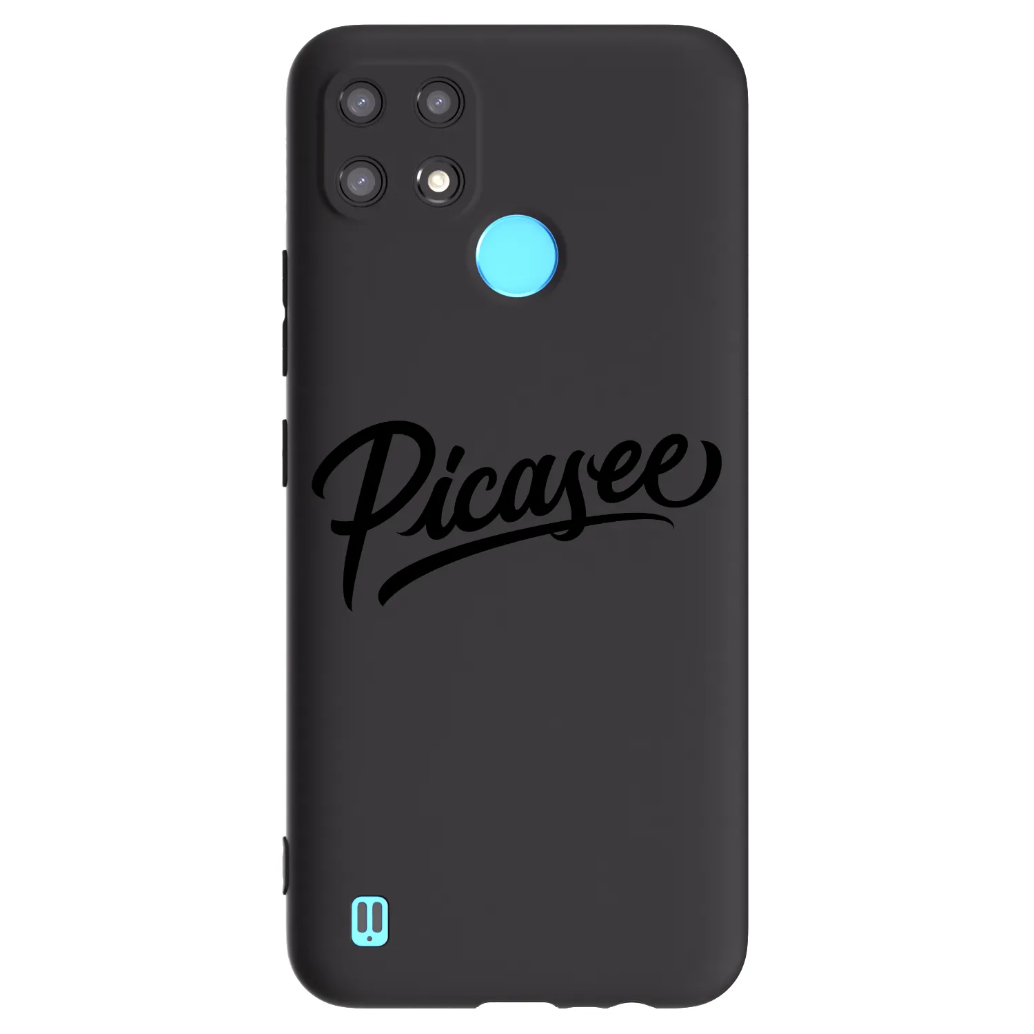 Picasee crna silikonska maskica za Realme C21 - Picasee - old logo - black