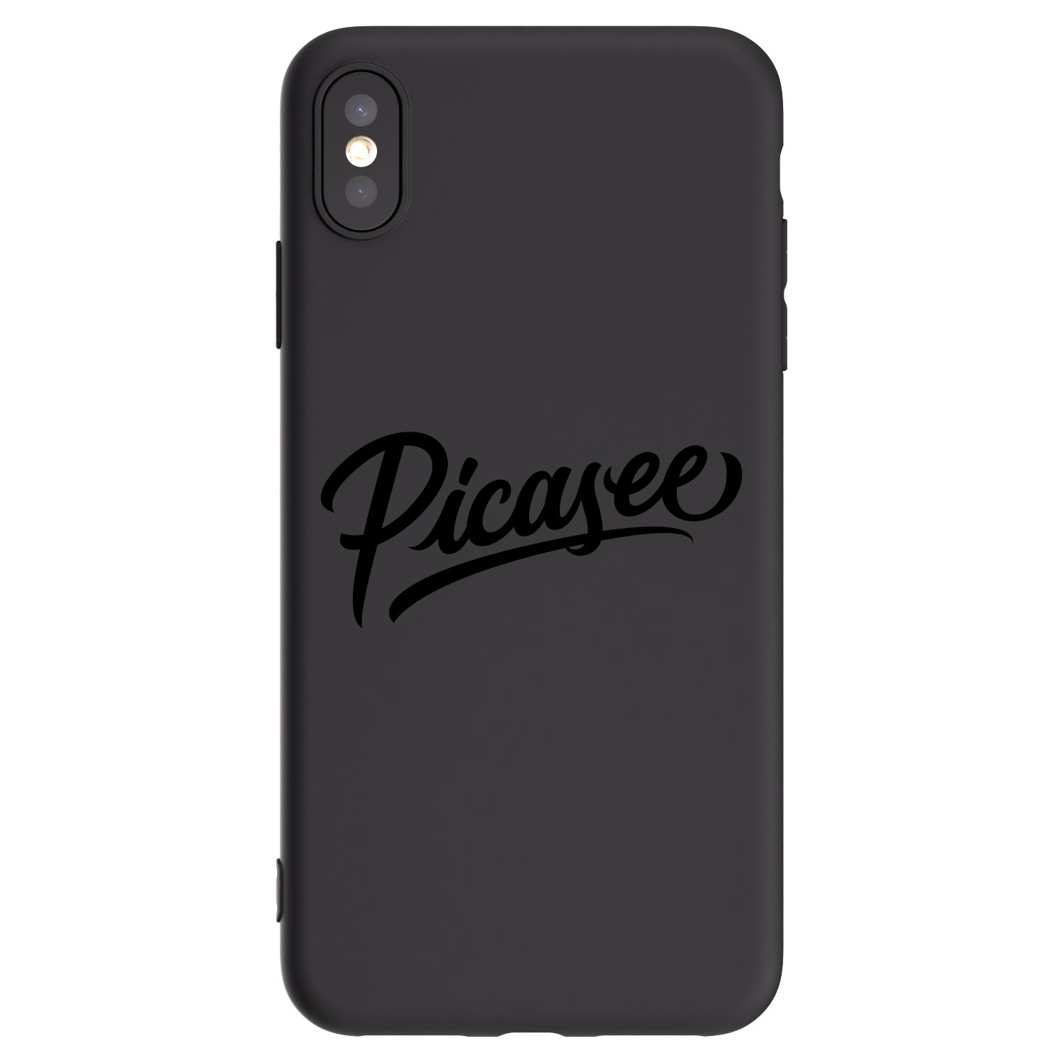 Picasee crna silikonska maskica za Apple iPhone XS Max - Picasee - old logo - black
