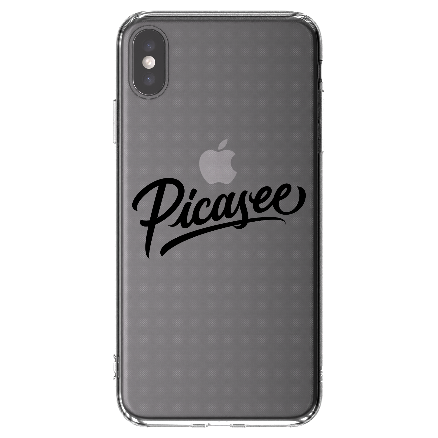 Picasee silikonska prozirna maskica za Apple iPhone XS Max - Picasee - old logo - black
